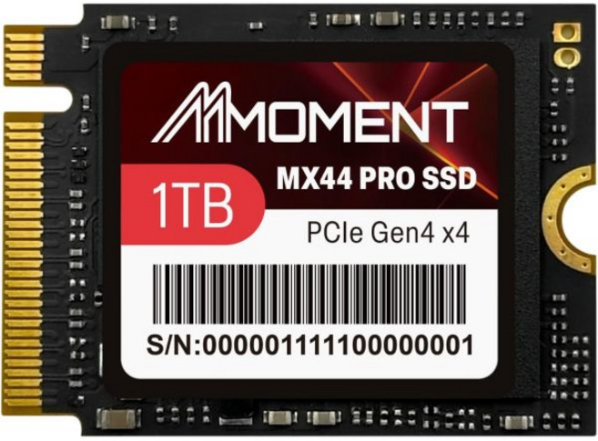 MMOMENT MX44 프로 1TB M.2 2230 NVMe SSD PCIe Gen4 x4 내장 최대 5000MB/s 읽기 및 4700MB/s 쓰기 컴팩트 폼 팩터 스팀, MMOMENT MX44 프로 1TB M.2 2230 N