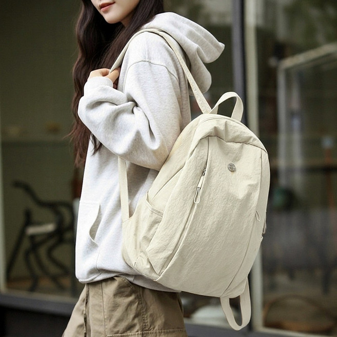 듀엘라 넬리 나일론 초경량 방수 여성 백팩 카고 가벼운 캐주얼 여행용 학생 여자 배낭