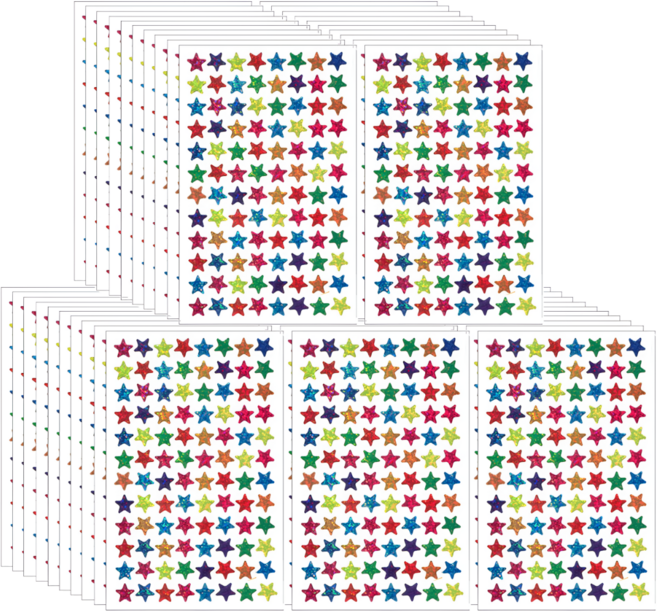 960개입 컬러 레이저 별 스타 스티커 10mm, 5세트, 혼합(S2214) 960PCS
