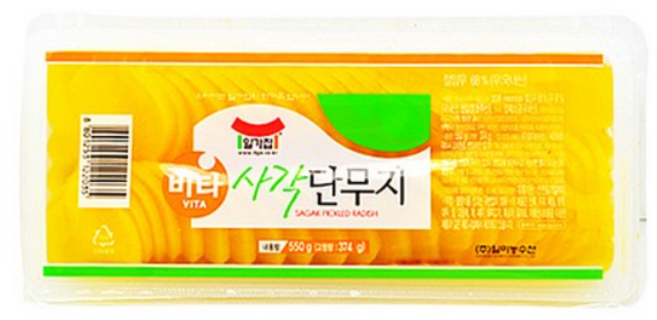 일미농수산 일가집 비타사각단무지 550g 12팩 1박스, 12개