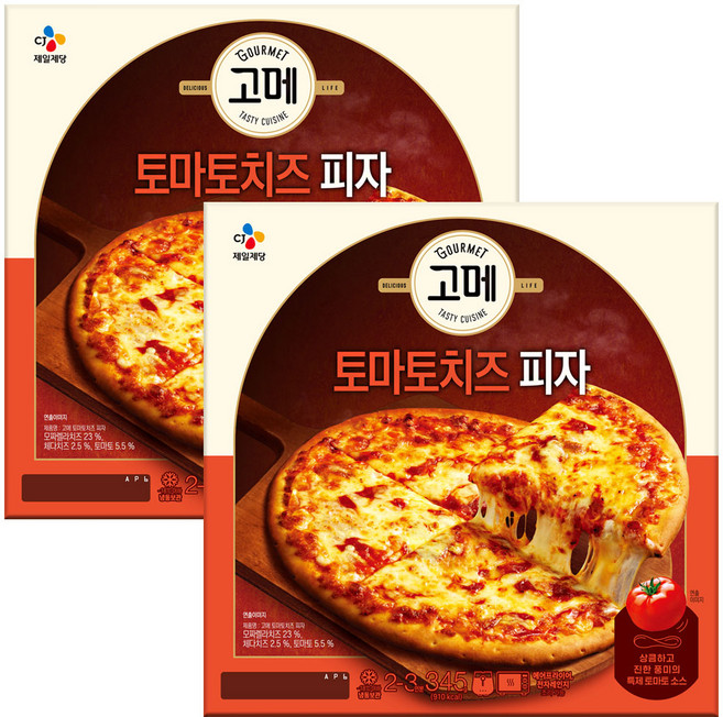 고메 토마토치즈 피자, 345g, 2개