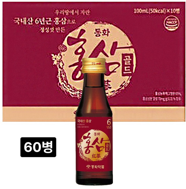동화약품 홍삼골드, 100ml, 60개