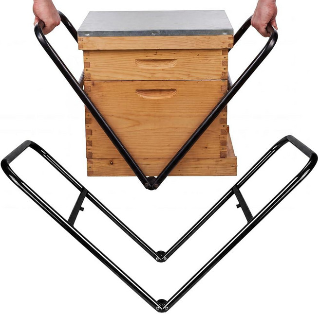 Otoolling Black Hive Carrier Duty Beehive Lifting Device Galvanized Steel Tubing Two Person Use, Otoolling Black Hive Carrier,