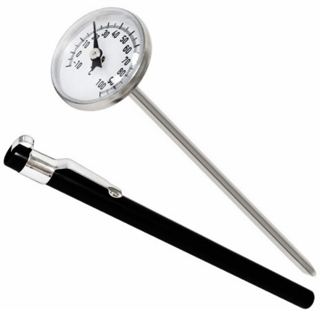 아쿠바 아날로그 만년필 중심온도계 100C 미클립 포함, 1개