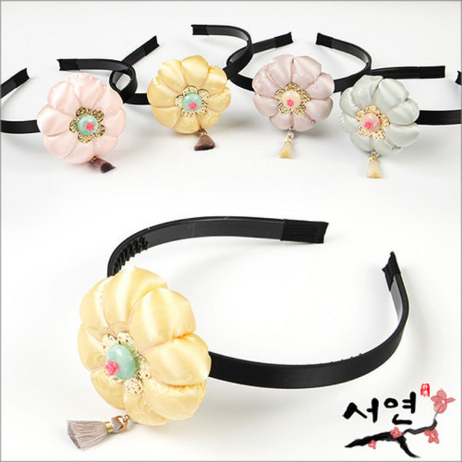 서연한복 JHB101 헤어밴드 미니 수술 족두리 한복머리띠
