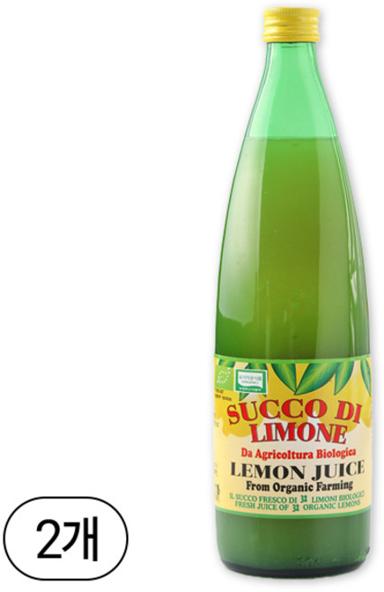 유로푸드 유기농 레몬주스, 1L, 2개