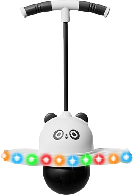어린이 균형잡기훈련 LED스카이콩콩 점핑보드, 업그레이드LED블랙판다, 1개