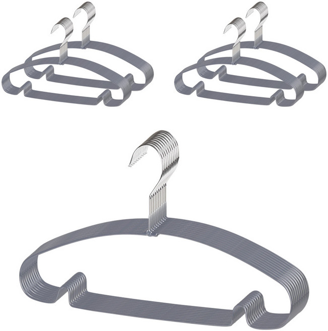 조은리빙 코팅 논슬립 옷걸이, 그레이, 50개