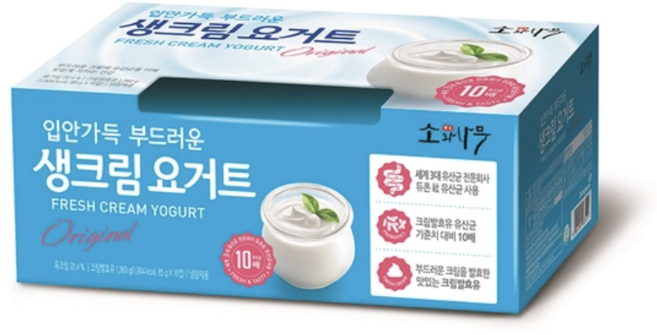 소와나무 생크림 요거트 85g 6개입 아이스박스 포장 코스트코, 1.36kg, 1박스