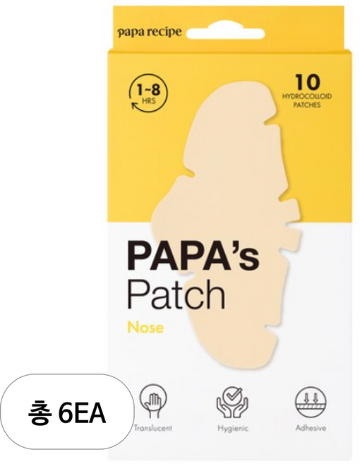 파파레서피 파파스 패치 노우즈, 10개입, 6개