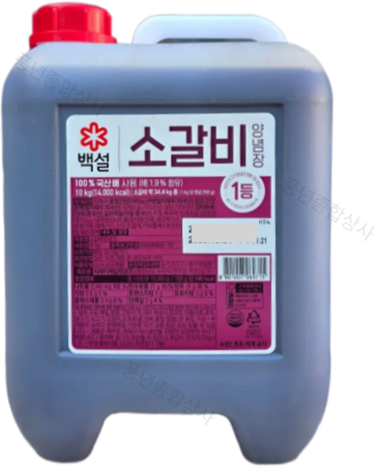 백설 소갈비 양념장, 10kg, 1개