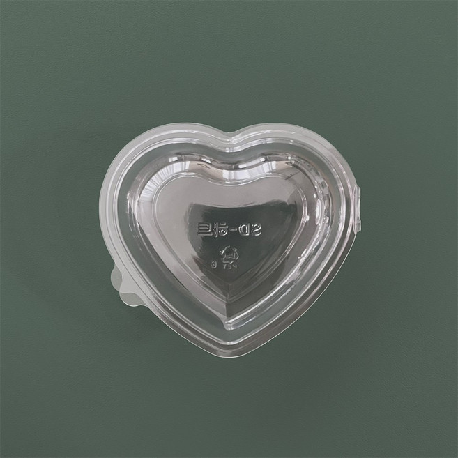 새담 SD-하트 모양 PET 케이스 투명 50개 / 쿠키 바람떡 호두정과 돌 답례 투명용기