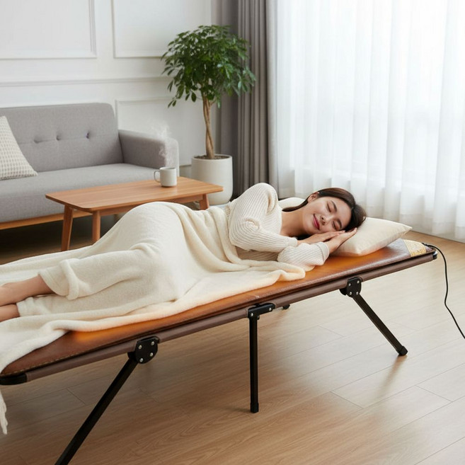 3H한일온열기 탄소 그래핀 EMF 퀼팅 3인 4인 병원용 미니 전기방석 쇼파 온열 싱글 매트 장판 요, 샤인브라운미니싱글, 70x180cm