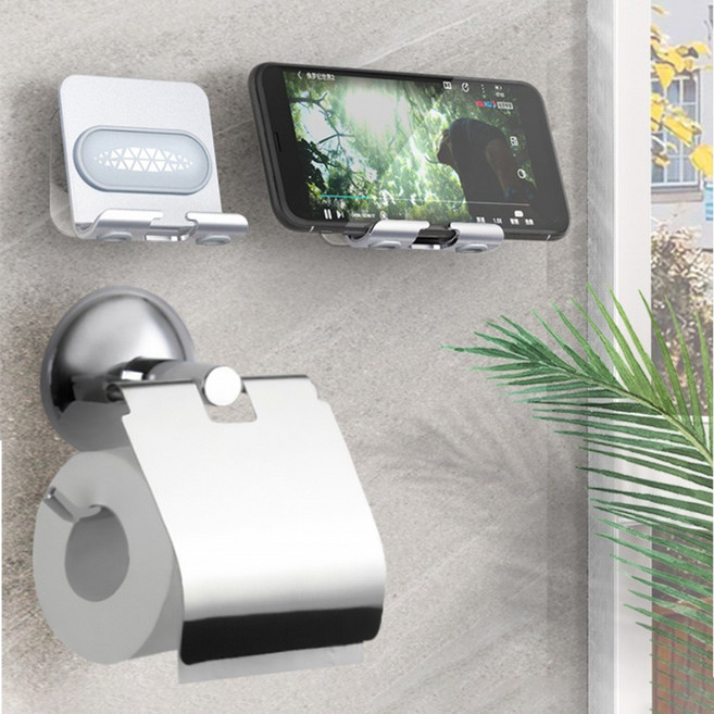 청년리빙 욕실 부착형 휴대폰 거치대, 1개, 고급 드라이기 거치대