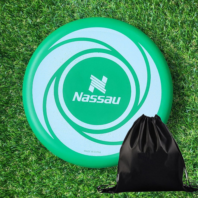낫소 플라잉디스크 소프트 원반 부메랑 투센 파우치 안전KC인증, 그린, 1개