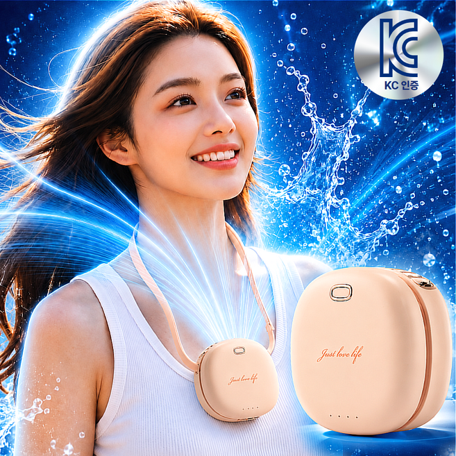 오픽코 휴대용 선풍기 손선풍기 클립 미니 손풍기 목걸이 핸즈프리, 서린핑크, OPICKO F37