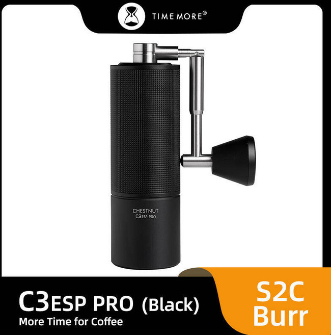 원두커피분쇄기 커피그라인더 핸드밀 휴대용가정용커피분쇄기 TIMEMORE 스토어 체스트넛 C3ESP PRO 수동 커피 연마기 용량 25g 조절 가능 스틸 코어 버 청소 브러시 전송, 1개