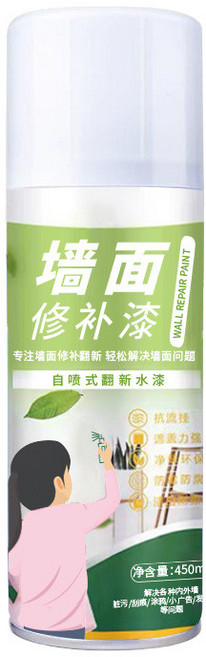 牆面修補噴漆 QJ2645 牆壁清潔翻新 壁癌塗鴉修補, 1個, 牆面噴漆-450ML
