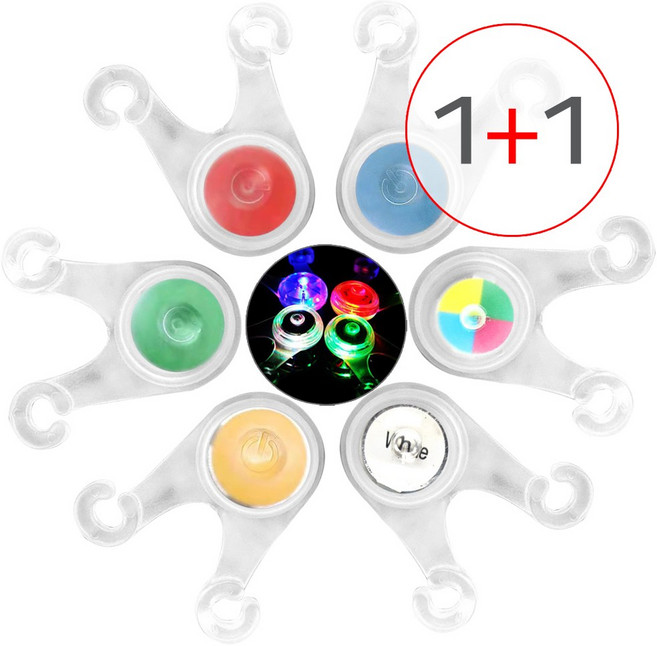 [2개 묶음](스트링가드 A타입 1P+1P) 캠핑 낚시 자전거 전조등 후미등 라이트 후레쉬 앞등 뒷등, 레인보우, 2개
