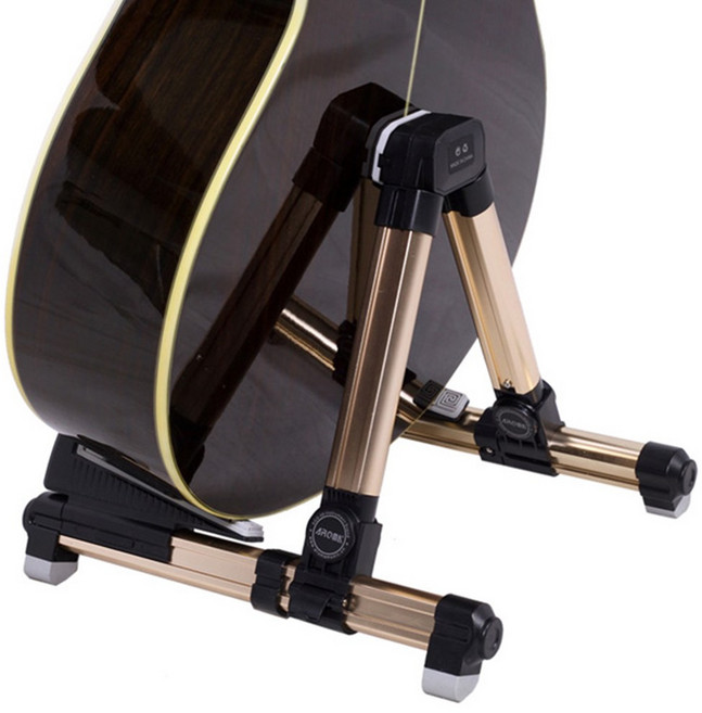 AROMA AGS-08 折疊吉他架，適用木吉他、電吉他、貝斯與琵琶, 1個, 黑