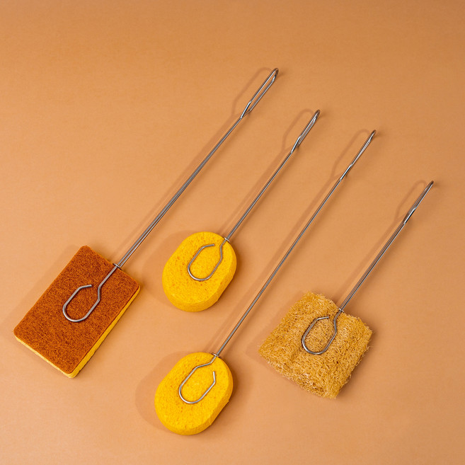 스테인리스 주방 집게 세척솔 병솔 젖병솔 텀블러 브러쉬, 셀룰로오스 세척솔 리필, 1개