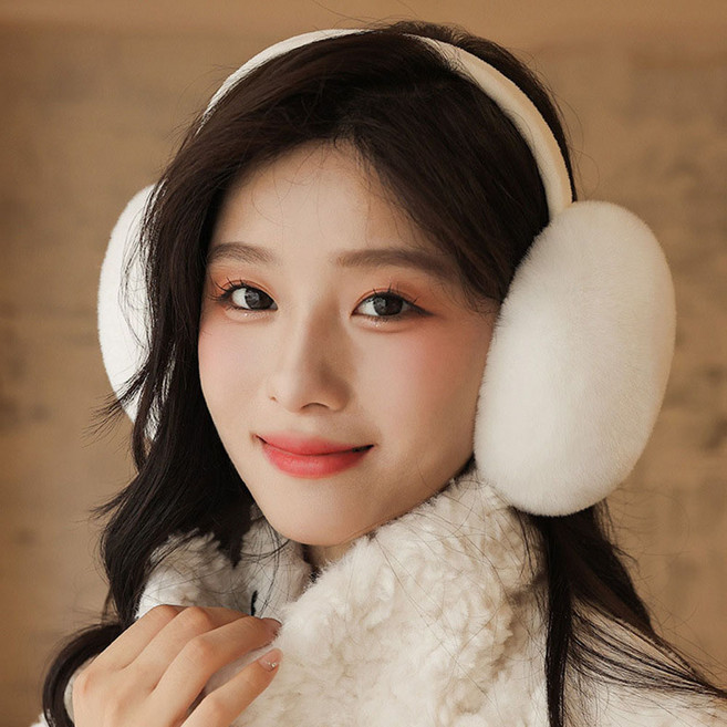 시즈올 스타일리쉬 접이식 솜털 왕빵 귀마개 겨울 여성 귀도리 귀덮개 방한용품