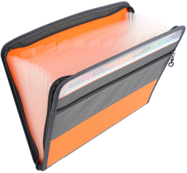 든든생활 지퍼형 칸칸 파일케이스 서류보관케이스