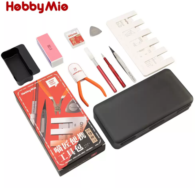 하비미오 프라모델공구 기본세트 올인원 9종 - 니퍼 아트나이프 핀셋 런너스탠드