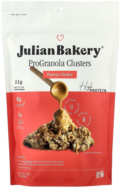 줄리안베이커리 ProGranola 땅콩 버터 클러스터 255g(9oz), 1개, 255g - 쿠팡