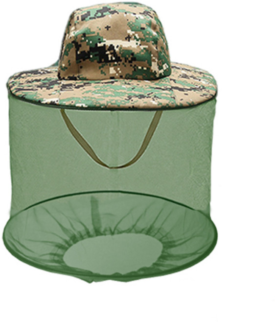 [천이 두꺼운 ]고급 밀리터리 방충망 모자 소형 1P 방충 모기장 양봉 벌초 농모 농사 치마 모자