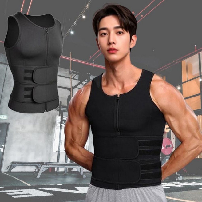 남녀공용 허리보호대 복부 2중밴드 보정조끼 헬스용품 ang*747jq, 1개