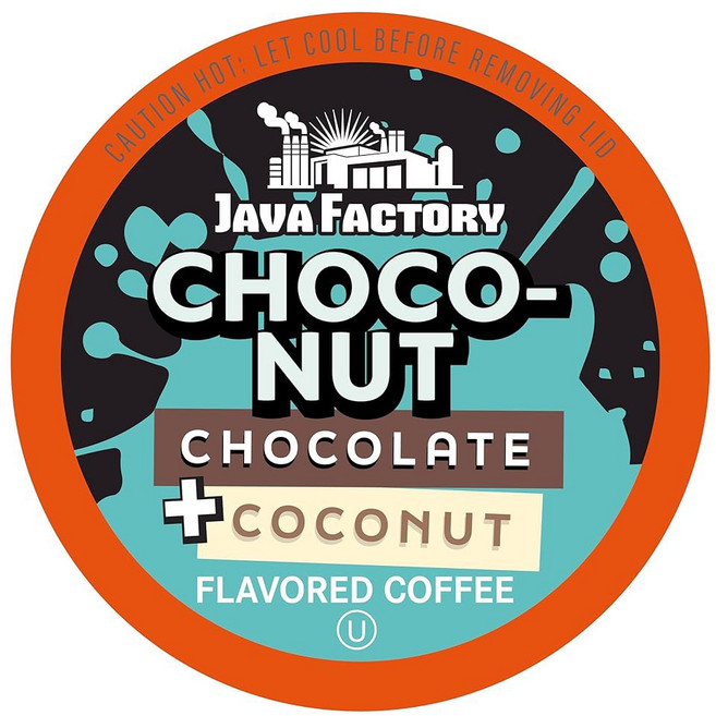 Java Factory 커피 포드 초콜릿 그레이엄 크래커 및 마시멜로 맛 커피 큐리그 K-컵 브루어용 스모어 40개, 40 Count (Pack of 1), Choconut