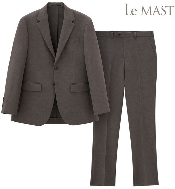 [백화점출고] 25 봄 여름 시원하고 구김없는 다크베이지 스판 밴딩 셋업정장