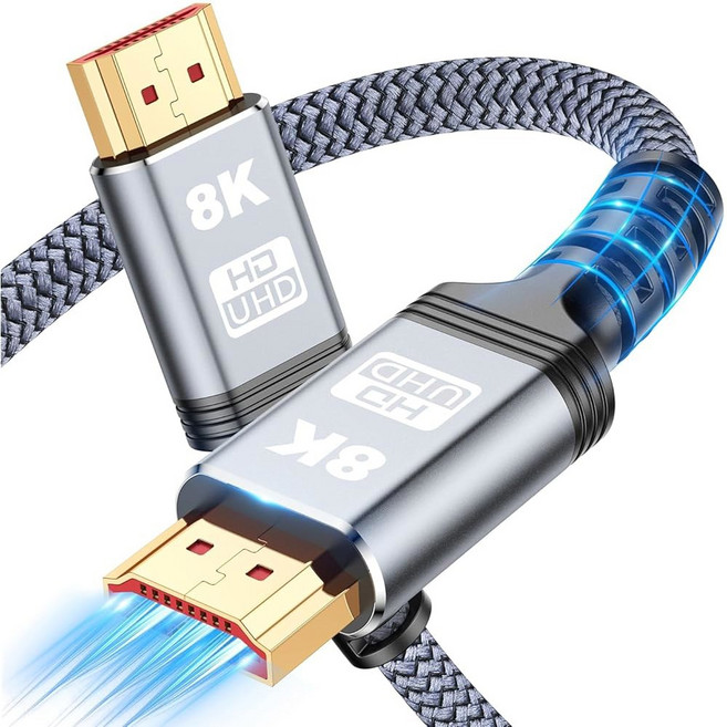 iYavvort 8K 10K 4K HDMI 케이블 DTS:X HDR HDMI 48Gbps 10 TV/PS5/HDTV/블루레이와 인증된 8K@60Hz 2.3 3.3FT/5FT/, 19 Feet, 1개