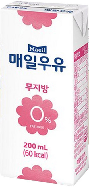 매일 무지방 0% 멸균우유, 200ml, 20개