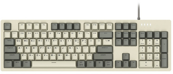 앱코 레트로 기계식 게이밍 유선 일반형 키보드, 0     ABKO Retro Beige(국내정품), K517, 적축