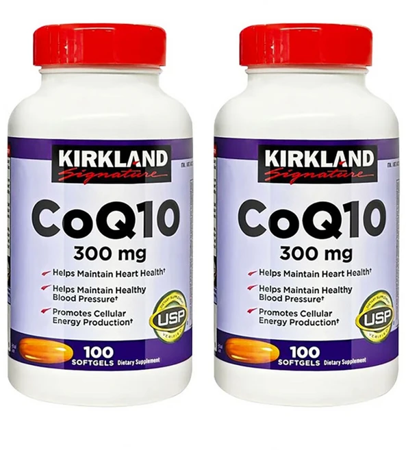 커클랜드 코엔자임Q10 300mg 소프트젤 심장 건강 영양제, 2개, 100정 - 쿠팡