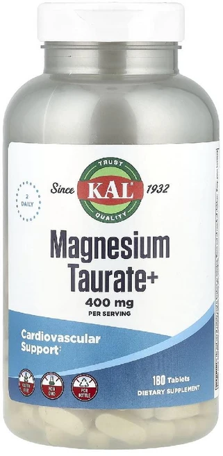 KAL 타우린산 마그네슘 타우레이트 플러스 400mg, 마그네슘 타우레이트 180 정 KAL, 1개, 180정 - 쿠팡