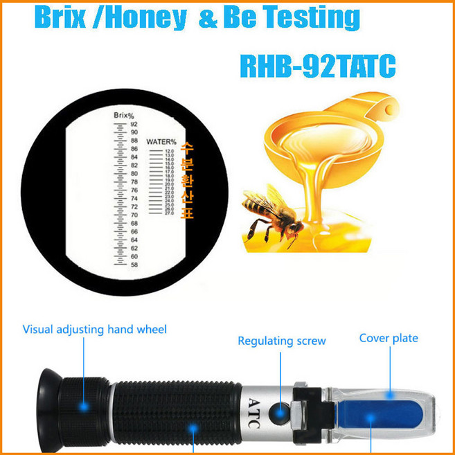 정밀급형 자동보정용 꿀수분계 꿀수분측정기/ATC-25 Brix, 1000개