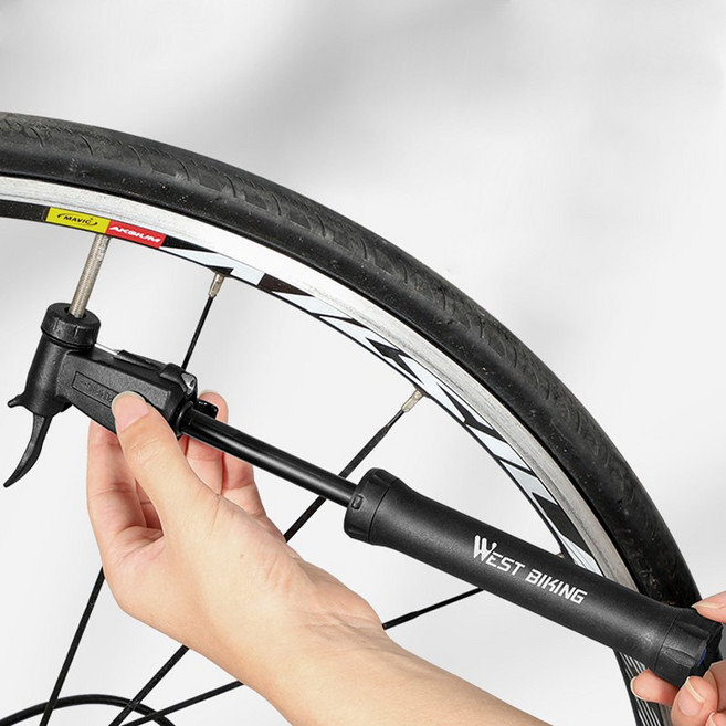 시그니처베이지 자전거 휴대용 펌프 공기주입기 YPZ115, 1개, 블랙