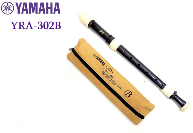 YAMAHA YRA-302B Alto 直笛 日本製造, Black, 1個