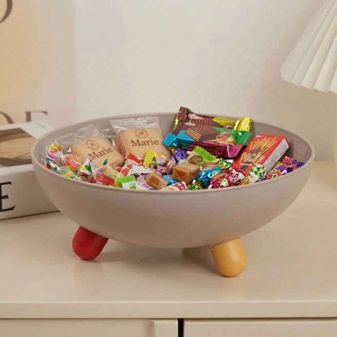 픽스앤고 과일 간식 트레이 바구니, 1개, 그레이