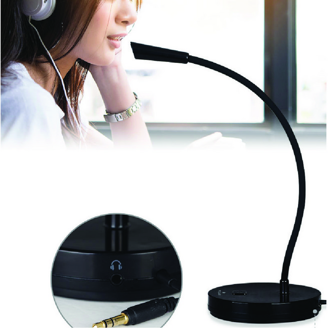 Pillar 필라 스탠드 마이크 cm110 화이트 줌 게임 화상미팅, CM-110