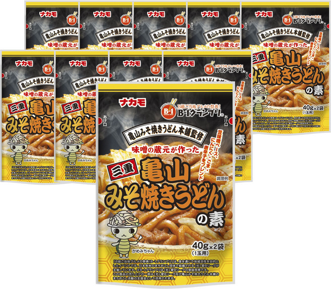 나카모 카메야마 된장 야끼우동 소스 2개입, 10개, 80g