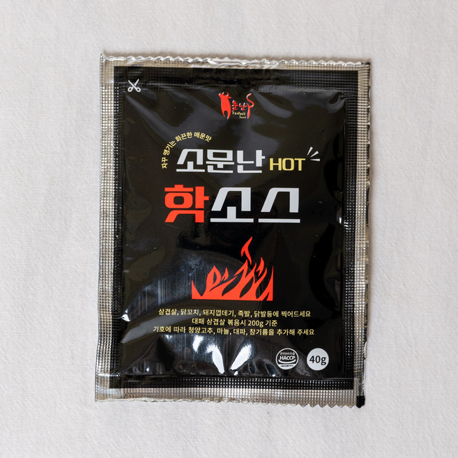 올패드 소문난 HOT 핫소스 40g 10개 매운맛 양념소스 불닭소스