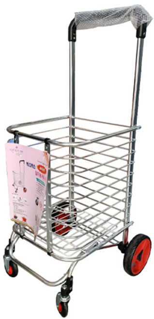 키친프리 4바퀴 알루미늄 핸드카 빅디럭스 핸드카트 쇼핑 캐리어, 1개