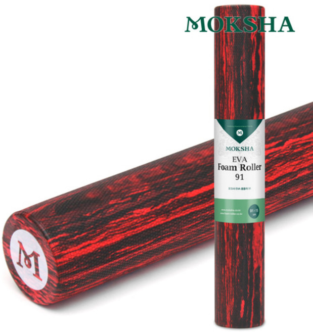 모크샤 대만산 EVA 폼롤러 원형, 마블레드(91cm)
