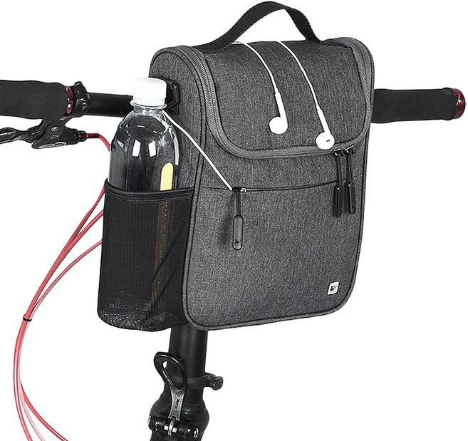 라이노워크 자전거 핸들가방 5L 프론트백 핸들바 가방 RK18995, 그레이, 1개