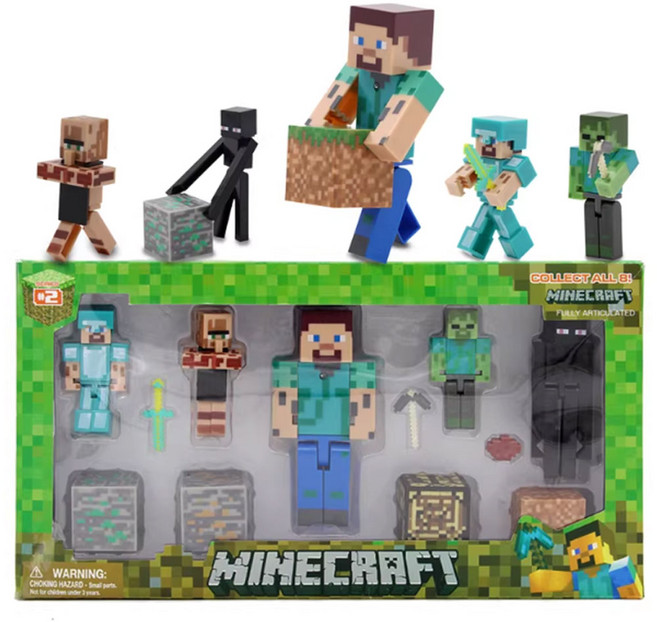 마인크래프트 피규어 관절 장난감 세트 구성품B, 1개