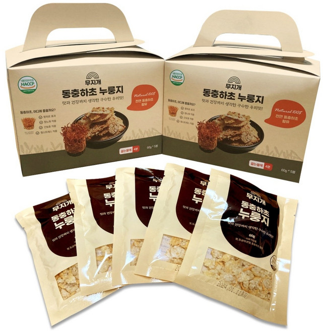 해밀쇼핑 동충하초 누룽지 국내산 건강한 영양식, 60g, 5개